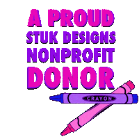 Donations Give Back Sticker by STUK DESIGNS NON-PROFIT ORGANIZATION