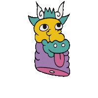 swampsaladclothing creature horns swampsalad Sticker