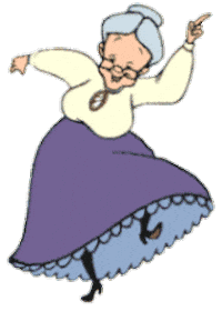 Old Lady Dancing Sticker
