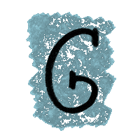 Lettering G Sticker