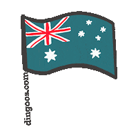 Gold Coast Flag Sticker by Dingoos Australia