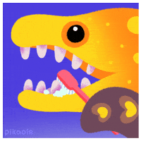 Brushing Marine Life GIF by pikaole