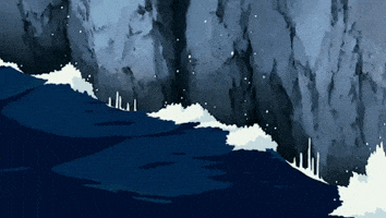 doom_scroll waves crashing rise and fall anime waves GIF