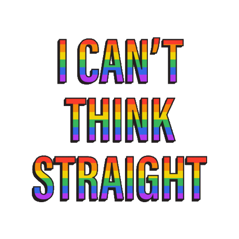 I Cant Think Straight Love Is Love Sticker by HUD App
