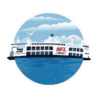 nflbayferries nfl ocean sailing ns Sticker