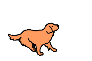Golden Retriever Dog Sticker by yu-san