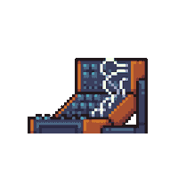 PapadosioOfficial pixelart arcade speakers synthesizer Sticker