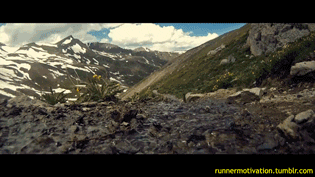 mountain running run GIF
