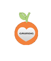 heart orange Sticker by Grundig
