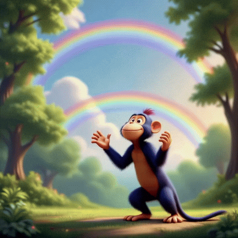 Rainbow Wow GIF by glimbop