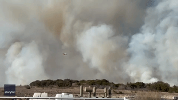 Crews Gain Ground on Wildfire Burning in Central Texas