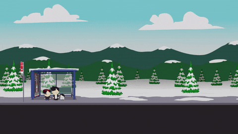 bus stop goth GIF by South Park 