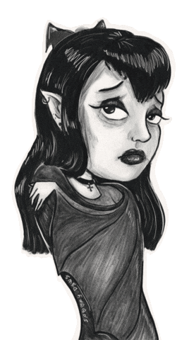 Sad Vampire Sticker