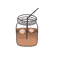 Iced Coffee Drinking Sticker