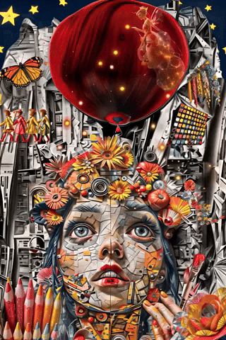 Imagine Mixed Media GIF by Maryanne Chisholm - MCArtist