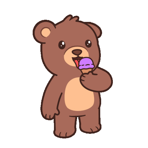 Happy Teddy Bear Sticker by BEARISH