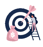 tiffanyjamison money marketing arrow target Sticker
