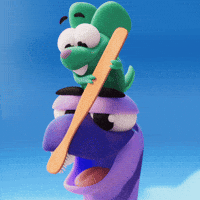 Friendship Brushing GIF by Claynosaurz