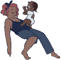 Mommingwithtruth baby mom mother exhausted Sticker