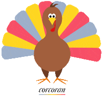 Thanksgiving Turkey Sticker by The Corcoran Group