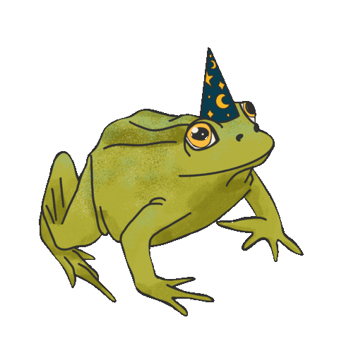 Hat Frog Sticker