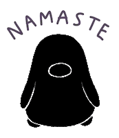 Yoga Penguin Sticker by Melissa Goh