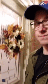 Mom Reacts With Delight When Son Makes Surprise Visit
