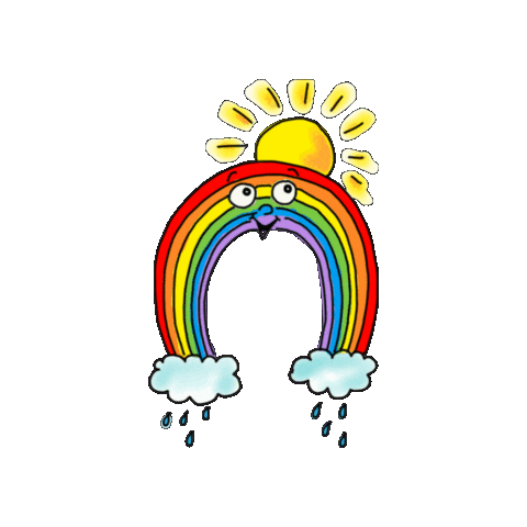 Otterspiele giphygifmaker rainbow spring flora Sticker