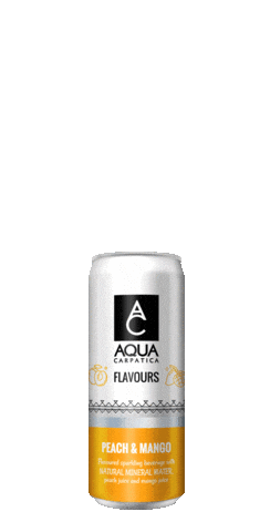 Soft Drink Peach Sticker by AQUA Carpatica