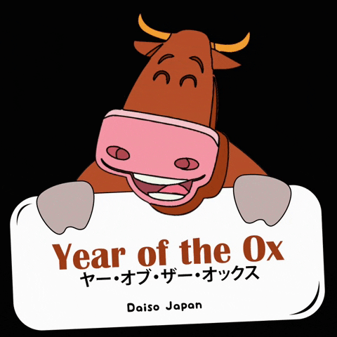 New Year Ox GIF by DaisoJapanPH