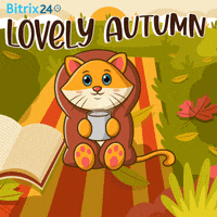 Autumn Leaves Cat GIF by Bitrix24