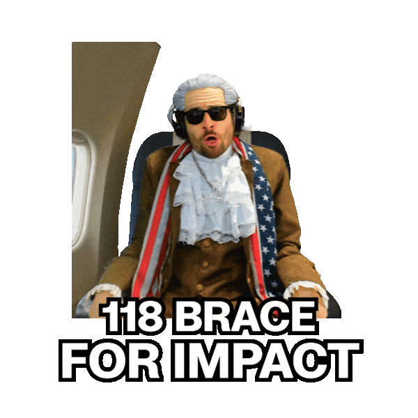 Bracing Airplane Crash Sticker