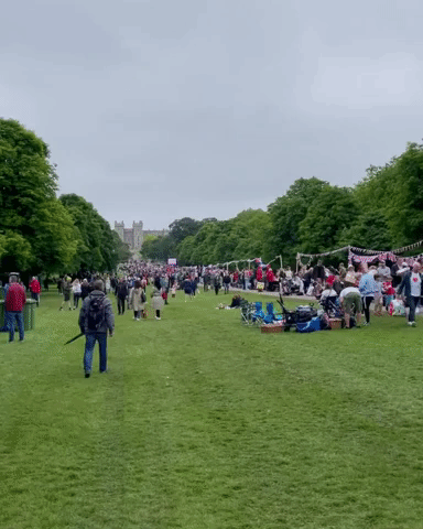 Crowds Celebrate Jubilee Picnic Outside Windsor Castle
