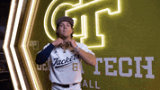 Georgia Tech Baseball GIF by Georgia Tech Yellow Jackets