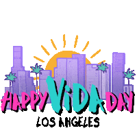 Happy Los Angeles Sticker by Vida