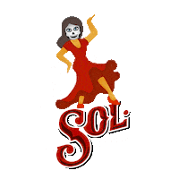 day of the dead dancing Sticker by Sol Beer