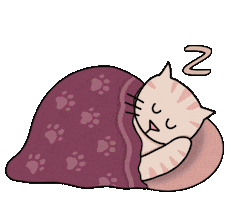 Tired Cat Sticker
