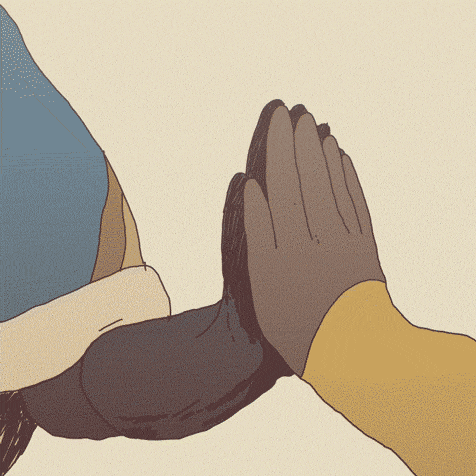 hands touching GIF by NALEB