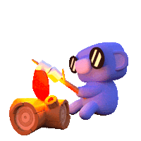 Camp Fire Eating Sticker by Discord