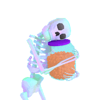 Skeleton Love Sticker by jjjjjohn