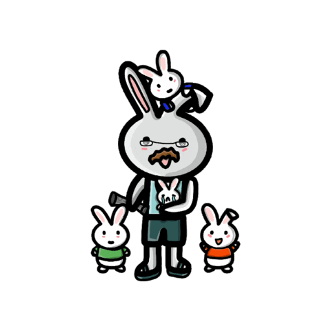 Family Bunny Sticker