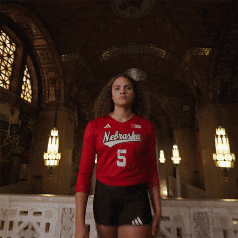 Nebraska Volleyball GIF by Huskers