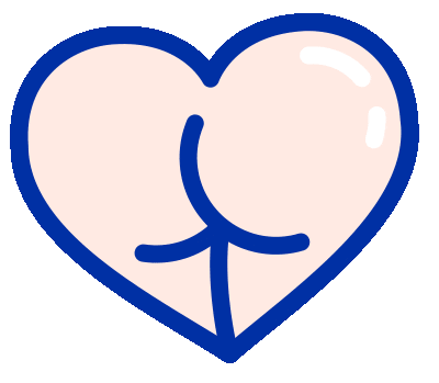 Heart Booty Sticker by Cheeky Charity
