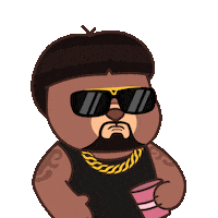 Clubbing Teddy Bear Sticker by BEARISH