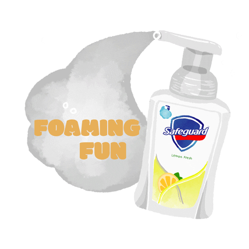 Safeguard_PH giphyupload safeguard foaming fun Sticker