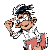 Gaston Lagaffe Sticker by Les Éditions Dupuis