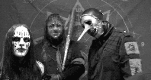 black and white slipknot GIF