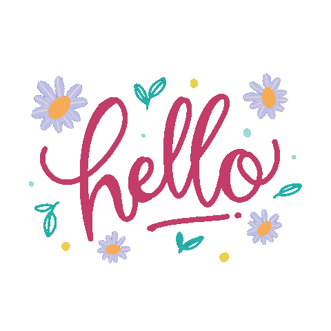 paola_koala giphyupload hello hi flowers Sticker