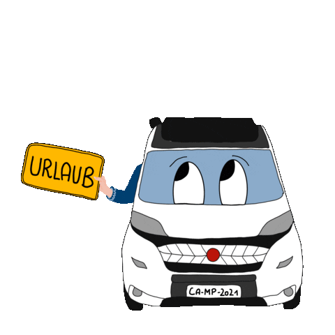 Van Camping Sticker by Reiseausschnitte