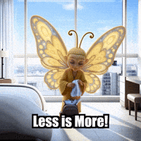 Less Is More Minimalism GIF by BuddhaFlyJourney